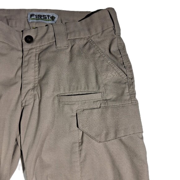 FIRST TACTICAL PANTS wms  8 Tall  Defender-124002  Tan  Pockets  Double Knee EUC - Picture 4 of 12